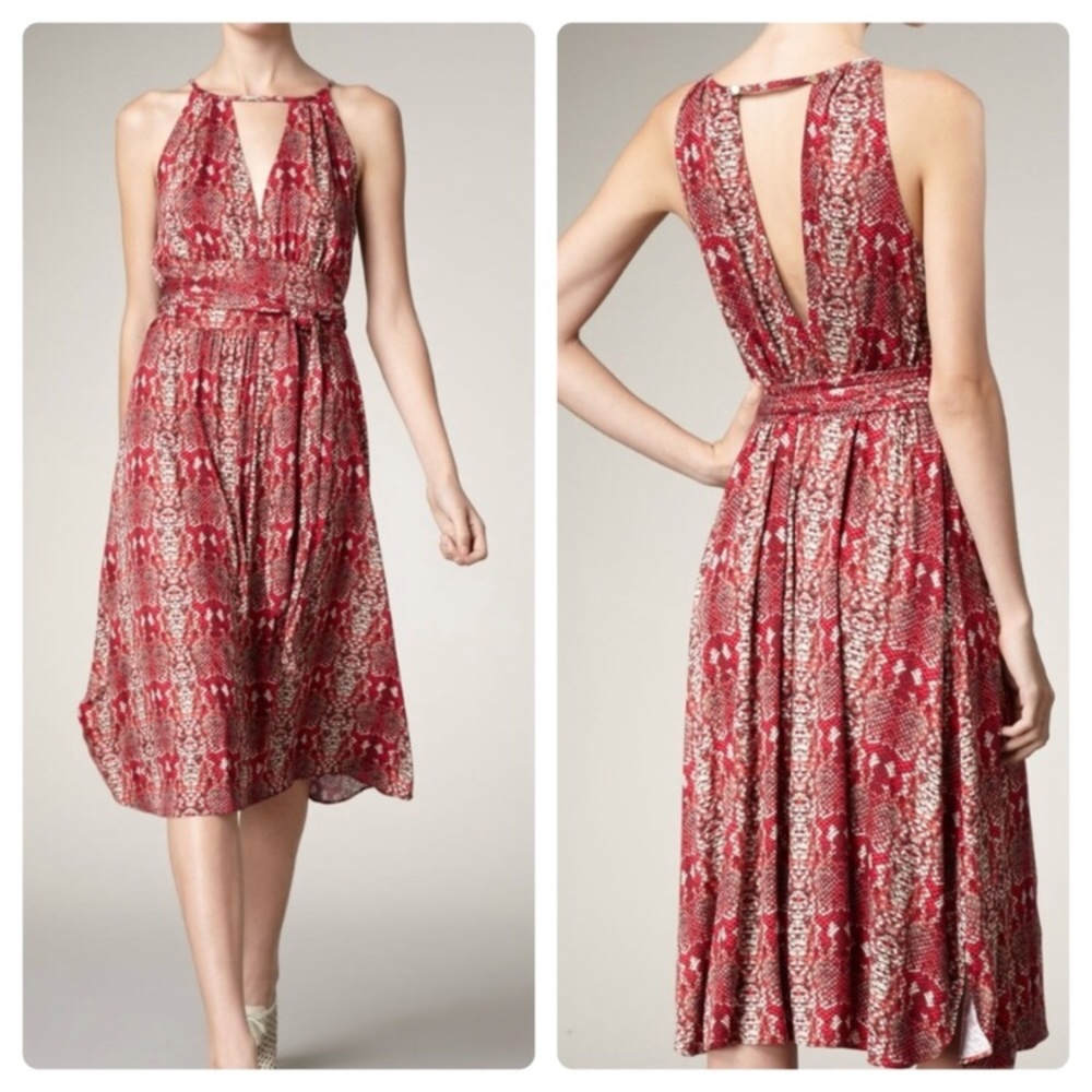 Marc By Marc Jacobs Red and White Midi Dress